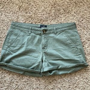American Eagle Green Midi Shorts